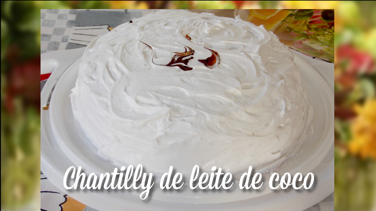 Chantilly vegan com Leite de coco