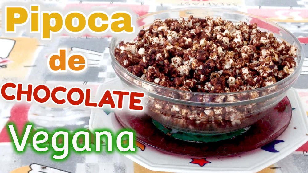 Receita de Pipoca Doce de Chocolate Vegana Receitas Veganas Crocante Na Panela