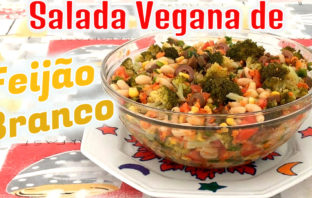 Salada Vegana de Feijão Branco Com Brócolis